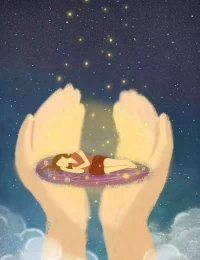 静静的夜，我一直都在。配图