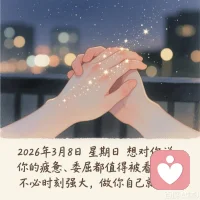 “今天想对你说：你的疲惫、委屈都值得被看见，你不必时刻强大，做你自己就好✨”配图