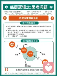 今天看到一篇有關底層邏輯的文章，感覺寫的挺不錯的，分享給大家，我們一起來討論一下配圖