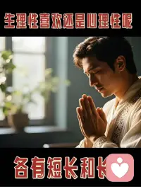 我是做心理疗愈工作的。最近有朋友失眠来问我，分不清两种喜欢的区别。

其实生理喜欢，是见他就莫名心跳加快，碰一下就浑身发麻，还没摸清他脾气底细，多巴胺先翻涌上来。这种喜欢来的猛，退的也快，新鲜感一过，连多余的话都不想说。心理喜欢完全不一样，是你懂他的细碎软肋，他记你的所有喜好，不用刻意伪装，哪怕各自坐着不说话，都觉得踏实安心。

这两种没有绝对的好坏，但长久的亲密关系，从来都绕不开双向的确认。你现在对某个人的感觉，到底是哪一种？可以在评论区说说。