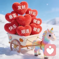 好运，快乐！配图