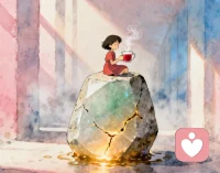 梦里，我手上牵着绳子，那头是女儿开车过马路，一个路人也要过马路，被绳子挡着，我怕那人摔倒碰瓷，急醒了，牙关是紧的，太阳穴也是紧的。赶紧闭眼，继续进入梦里体会，我看见我松开了攥着绳子的手，路人顺利过去了，女儿车速也起来了，我松了一口气，睁开眼睛，体会刚才紧绷的牙关和太阳穴，也松下来了！
所以教你一招，如果做了个不好的梦，再闭眼继续做一个好梦！配图