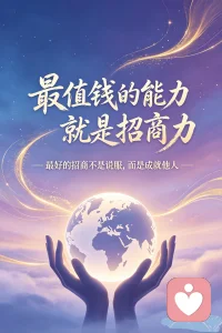 最好的招商不是说服而是成就他人！
彼此成就才会永续共存！配图