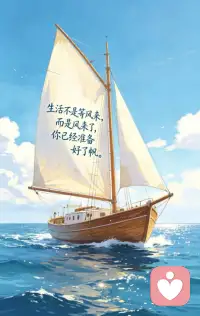 不必等风来，
要在风来之前，
把帆备好🌹
生活从不会辜负每一个默默准备的人，
愿你我都能在风起时，从容启航🌊配图