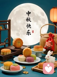 祝?朋友們中秋快樂 ??配圖