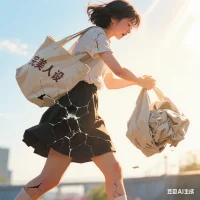 凌晨三點的寫字樓電梯里，林夏對著鏡面墻扯下嘴角的弧度——那抹維持了12小時的職業微笑，像粘在睫毛上的假睫毛般生硬。她盯著手機里“年度最佳新人”頒獎照，忽然發現指尖在屏幕反光里抖成細碎的星芒。
 
便利店暖黃燈光下，穿oversize衛衣的女生正對著關東煮熱氣喃喃：“你看這魚丸，鼓脹著要撐破表皮，卻藏著空心的軟核。”林夏忽然想起上周會議上，自己脫口而出的“我沒問題”，其實是咬碎后咽進喉嚨的“我快碎了”。
 
當第一縷晨光漫過城市天際線，她在地鐵靠窗位置寫下：原來最鋒利的成長，是承認“我有點糟糕”時，睫毛上未干的淚，比任何高光都透亮。把“完美人設”揉成一團塞進帆布包，今天換個姿勢——帶著裂痕呼吸，反而讓陽光有了可乘之機。配圖