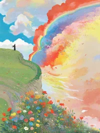 日落是免费的，春夏秋冬也是，不要觉得人生那么无望，希望你快乐。
