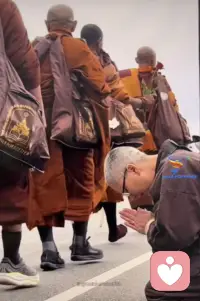 这一生，我们有很多种情绪。

这些情绪主宰着我们呈现于此世间的每种样子。它们有的平缓如流，有的跌宕起伏，有的安静，有的激烈，而我们的灵魂在这些情绪的驱动下，狠狠地揉捏起我们的肉身。

于是我们有时微笑，有时流泪，有时蜷缩，有时雀跃。而无论哪种，都在诉说着同一个令人心酸的事实：我们如此地孤单，而我们又如此地需要希望的庇佑。

美国19名僧侣发起横跨10个州的“Walk For Peace”的徒步行动，所经之处，道路两旁诸多信众虔诚参拜。他们满眼失措和无助，僧人们坚定勇毅的笑容和轻触，让这些在惊涛中挣扎的人们满含热泪，颔首蜷身，仿佛回到母胎的婴儿，感召到温暖和希望的热流，喜悦而笃定。

我不由地想起前两天在路边看到的一位中年女性，不过六十，坐在轮椅上，身体无法自控地手舞足蹈着。女儿背对着往来的行人，用身体抵住母亲的轮椅，怕她把轮椅折腾跑了，又仿佛不想让别人看见自己的窘迫和无助。我路过她们身边时，这位女性恰巧抬起头对我摇晃着她花白的头发，我本以为我的目光会让她感到冒犯，便不由局促起来，然而，向我晃动的只是一张眉头紧锁却空无一物的脸。

此时看着被僧侣们安慰的那些无助的人们，泪水止不住的淌满了脸颊。一个念头犹如划过天际的流星，引领着我窥见到我的归途：在那些纷乱的情绪中，只有一个，就这一个，让我向往，让我无所畏惧，让我感到踏实和笃定。这就是我一直被告知务必抛弃的悲伤。

这个念头升起时，我念念有词：我就快走到生命的尽头了，就快走到尽头了！来吧，这样，就很好。这就是我的归宿。我将在悲伤中结束这一生，心里一点都不怕，一点都不恐惧，这该多么让人感激！

我非常确信，在温暖的悲伤之水中，我将会愿意松开紧握着的你的手，挥手作别这一生那些依依不舍的每个时刻。坚定的转身，开始陌生孤单而又充满希望的旅程。

洞悉令人轻微惊厥，却是对新旅程的适配调校。去吧，没事的。

别了航航，别了我爱的人们。配图