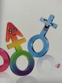 社會性別上的，跨性別。指過于陰柔的男性，和過于陽剛的女性。配圖