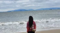 面朝大海，春暖花开
  生活的浪花或许会打湿衣角
但别停下脚步——
穿过厚厚的云层，阳光将会为你而来配图