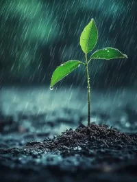 受伤的心灵，就像正在被暴风雨吹打的树苗。不过，风雨之后，它仍然会继续茁壮成长。一次次风吹雨打，会让它变得越来越强大，回头看看曾经的风雨，原来也不过如此配图