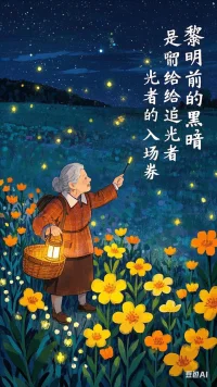 每一次的努力，都在拉近你與黎明的距離。配圖