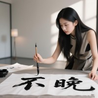 今天提笔写字，心情格外宁静。墨香在纸上流淌，每一笔都带着专注的力量。写字时，仿佛时光慢了下来，烦忧消散，只留下笔尖与纸面温柔的摩擦声。越写越投入，越写越从容，原来快乐可以如此简单。✨配图