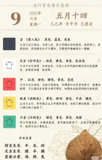明日適配幸運穿搭配圖