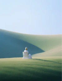 風(fēng)來(lái)聽風(fēng)，雨來(lái)看雨，人生自在，不爭(zhēng)不搶。配圖
