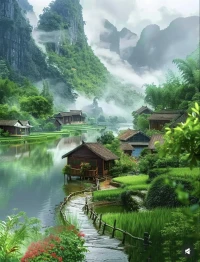 “山重水復(fù)疑無路，柳暗花明又一村”。配圖