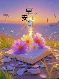 早安[太阳]
书要向后翻，人要往前看
好的人生不慌不忙 
生活嘛，慢慢来，你又不差
好戏都在烟火里

​配图