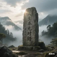 人生没有标准答案，每条路都是独属自己的风景。所谓正确不过是人多的那条路，错误却可能是命运埋下的彩蛋。你深夜的眼泪是真的，清晨的笑容也是真的——生命从不用对错丈量深浅。那些让你辗转反侧的抉择，终会成为你灵魂的独特纹路。活着本就不是判断题，而是一道自由创作题：你的存在本身，就是最完美的解题方式。配图