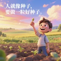 人就像種子，要做一粒好種子