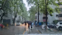 我的城市在下雨

你那里呢？

之前說風里雨里

我在等你

今天趕上了，哈哈～(￣▽￣～)~

雨中人的意境畫面很不錯

分享給大家