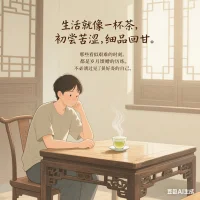 1.?生活就像一杯茶，初嘗苦澀，細品回甘。那些看似艱難的時刻，都是歲月饋贈的歷練。不必急于追趕，在時光的縫隙里，慢慢沉淀，靜靜成長，終會遇見更好的自己。配圖