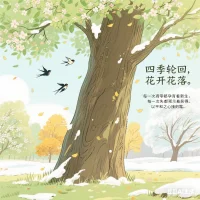 四季輪回，花開花落。每一次凋零都孕育著新生，每一次失去都預示著獲得。以平和之心接納生活的起伏，像一棵樹，默默扎根，向上生長，擁抱陽光雨露配圖