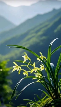 在青山綠水間，蘭花悄然綻放。愿你如這幽谷蘭花，于喧囂塵世中，守得內(nèi)心寧?kù)o，自帶淡雅芬芳。在歲月流轉(zhuǎn)里，不隨波逐流，以優(yōu)雅之姿，綻獨(dú)特風(fēng)華。午安配圖