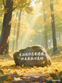 生活或許總有遺憾，但未來依舊美好。配圖