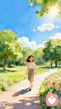 阳光是很好的天然抗抑郁药物，可以多进行室外活动，晒着太阳连续散步30至60分钟，心情也会大好。如果无法去室外活动，也可以拉开窗帘，让更多自然光进入室内。配图