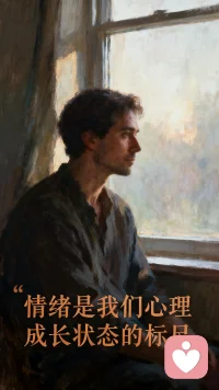 情绪是我们心理成长状态的标尺。当你对某个事物产生强烈的“情绪”时，就是考验你成长的时刻了。成年人会学着理解它，感受它，接受它，而不是一味地压制它，敌视它，害怕它。所以，当你感觉到悲伤时，不妨试着诚实的面对它，对自己说：我现在很难过。要知道，让这些痛苦、悲伤的负面情绪得到应有的表达，这本身就是一种心理疗愈的过程。配图