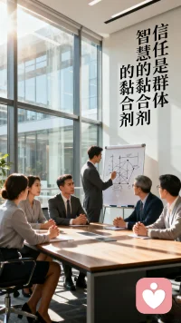 合作必须基于信任，信任是群体智慧的黏合剂，而成员之间的不信任，则会产生不良后果。对于职场团队而言，当挑战来临时，成员之间没有建立起稳固的信任感，意味着更多的内耗而很难形成解决现实问题的合力，容易错失发展机遇。充分的信任感可以降低团队成员将会面临的不确定性，增加人与人之间沟通的有效性，提升彼此的工作效率，进而实现团队目标。团队成员之间的信任度越高，团队绩效就越优秀。配图