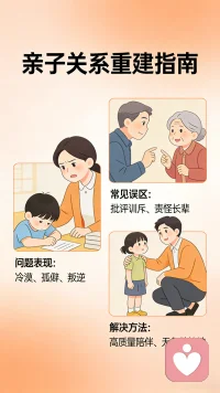 孩子从小在外地姥姥或奶奶家长大，上小学时家长才把孩子接到身边。这时候，孩子可能会存在很多问题，如跟人不亲近、冷漠、孤僻、叛逆等。
家长可能会批评、训斥孩子的种种不是，甚至还会责怪长辈没带好孩子，这往往导致孩子的心理问题更加严重。孩子幼年时没有感受到家长的关爱和陪伴，没有生命的连接、爱的滋养和精神的依恋。
此时，家长最需要做的是重建与孩子的良好亲子关系，给予亲人高质量的陪伴，无条件地接纳和爱。因为没有接纳、尊重和理解，就没有生命的连接；没有生命的连接，就无法构建稳固的亲子关系。配图