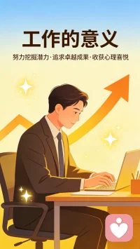 工作的意义是为大家提供了不断努力、挖掘自己潜力的渠道和途径。追求卓越的工作成果，往往会收获心理上的喜悦感，抵消工作和生活的负面体验。