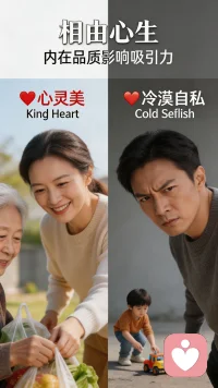 人们总说相由心生，这是有一定道理的，心灵美也不是一句空虚的口号。一个人的内在品质，会影响面部对人们的吸引力。配图