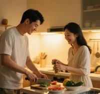 婚姻里的浪漫，不是轰轰烈烈，是柴米油盐里的相依相伴。 
平淡即幸福！❤️