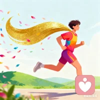 生活原本沉悶，但跑起來就會有風。配圖