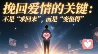 挽回爱情的关键:不是“求回来”，而是“变值得”