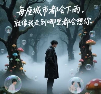 每座城市都会下雨，就像我走到哪里都会想你。