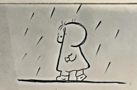 細雨如絲，串不起賀函遞傘的溫暖，卻織就了我的鎧甲。配圖