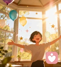 快樂出現的時候，就要好好享受快樂  —— 抓住當下的甜，就是對抗疲憊的良方。配圖