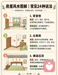 房屋风水图解，常见24种说法。