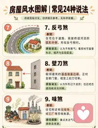 房屋风水图解，常见24种说法。