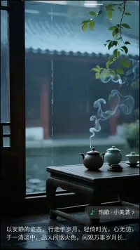 以安靜的姿態，行走于歲月，輕倚時光，心無彷～配圖