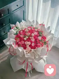 愛，不是尋找那個完美的人，而是學會用完美的眼光，去欣賞那個并不完美的人。

52朵弗洛伊德粉荔枝混搭 ～配圖