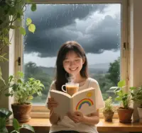 無論生活多糟糕 ，你也要讓自己的心情是晴朗的 ，因為你不虧欠任何人配圖