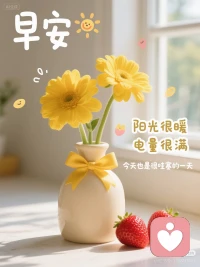 🌻ᵔ◡ᵔ 𝓶𝓸𝓻𝓷𝓲𝓷𝓰 接受自己的平凡，然后拼尽全力破茧成蝶。把努力酿成幸运，凡事都勇敢尝试，好运总眷顾不服输的人。
