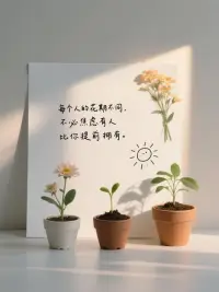 让我们一起对焦虑说：嘘，别吵，我在等我的花开。