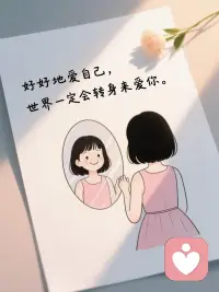 好好地爱自己，世界一定会转身爱你。