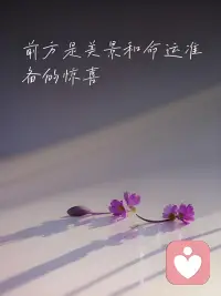 人生，从前往后看是变数，从后往前看是定数。
往前看时，要敢闯，变数里藏着无限可能；
往后看时，要释怀，过去的让它成为过去🌹