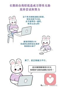 不要給自己負面暗示

??1心理學著名的“白熊效應”，你越警告自己不要想什么，就越頻繁地想到它

??2.負面暗示會讓自己陷在挫敗無助的情緒中，更加無力前行

??3.長期的自我貶低造成習得性無助，放棄嘗試和努力

??4給自己負面標簽會形成自證預言


??你可以這樣做

??停下來深呼吸

??想象如果是最好的朋友，會怎么說配圖